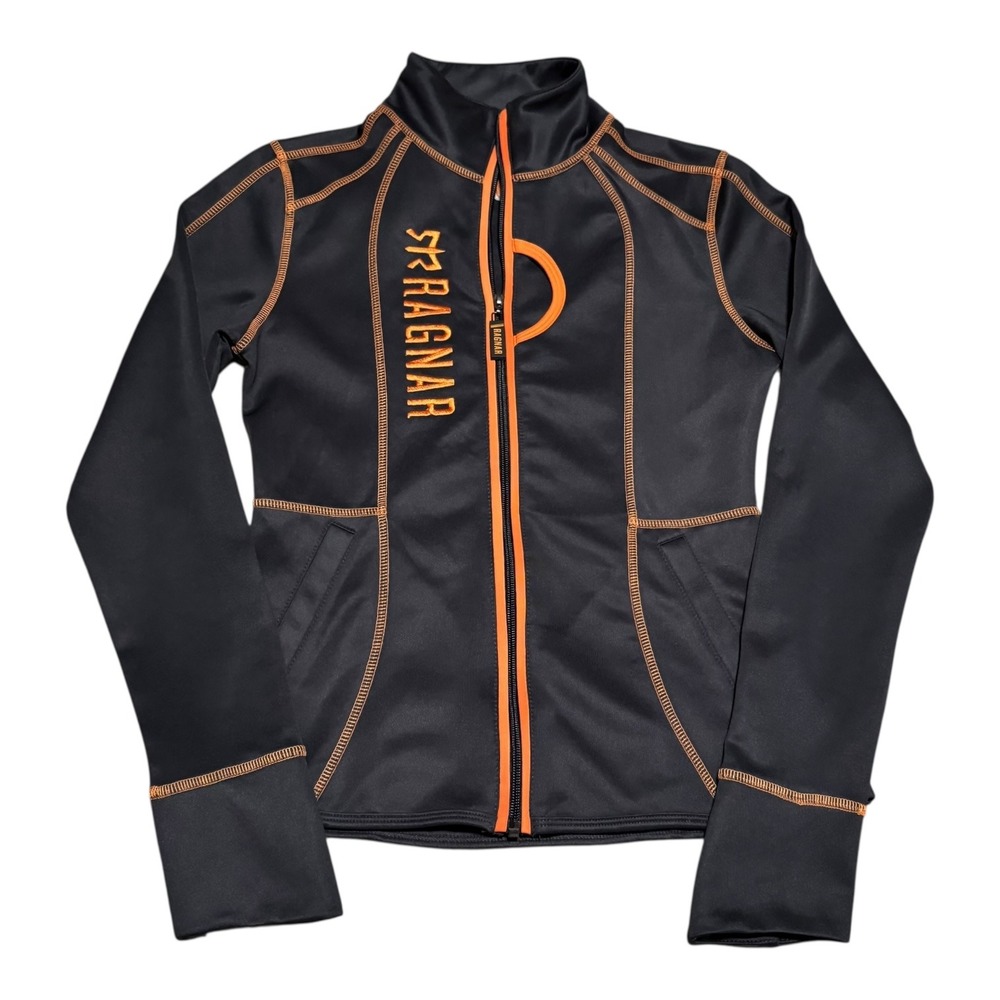 Ragnar Relay Full Zip‎ Gray/Orange Embroidered Polyester Blend Jacket Women's S
